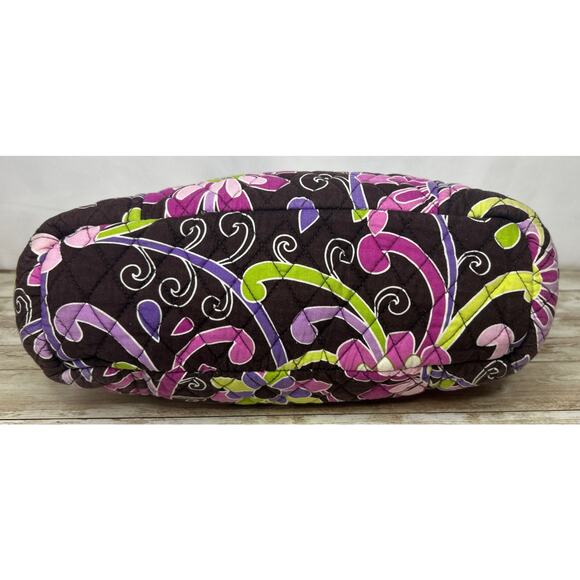 Vera Bradley PURPLE PUNCH GABBY Floral Quilted Bag Brown& Floral Some Fade - Picture 8 of 16